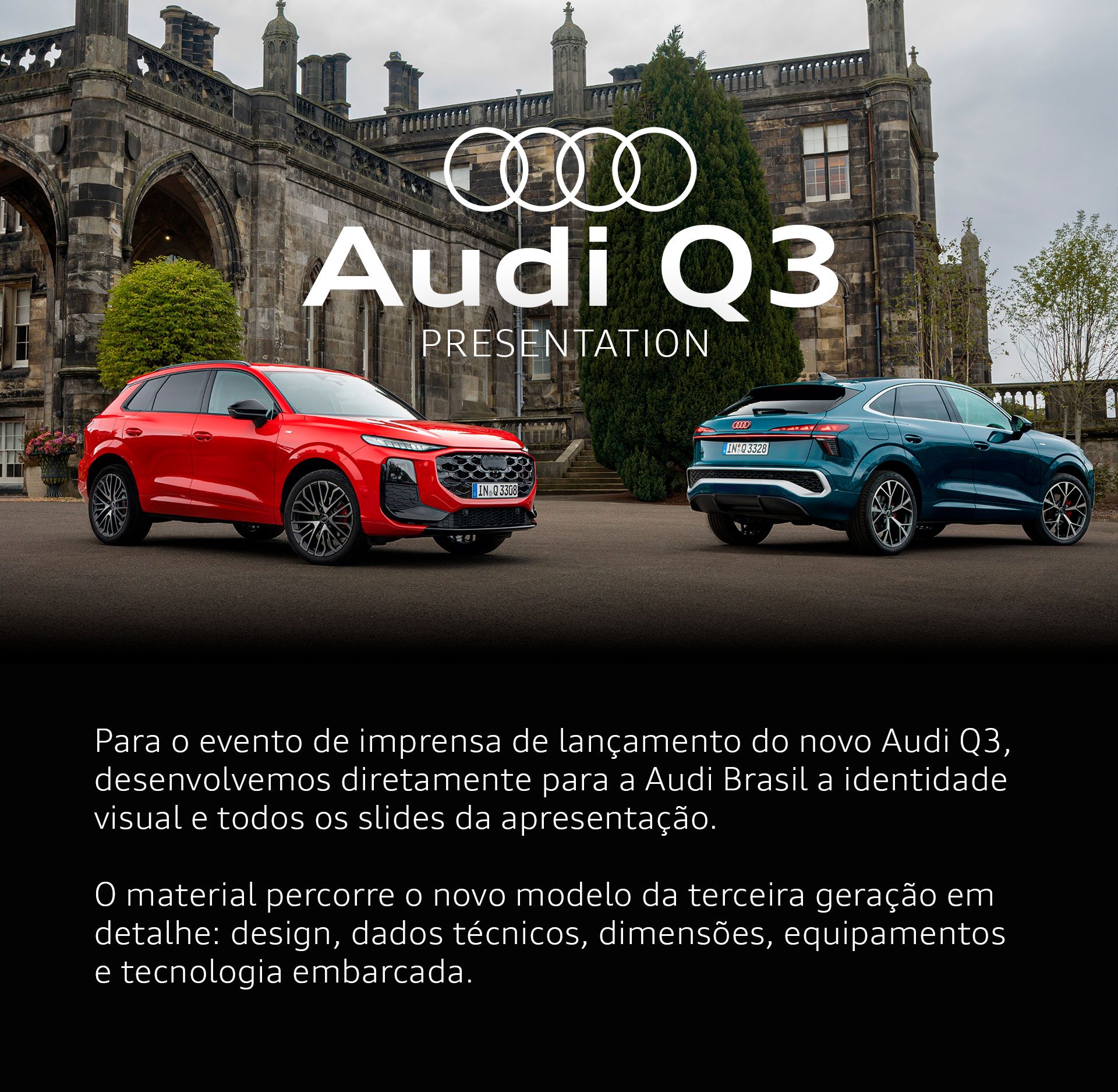 Audi - Lançamento Novo Q3, capa do case