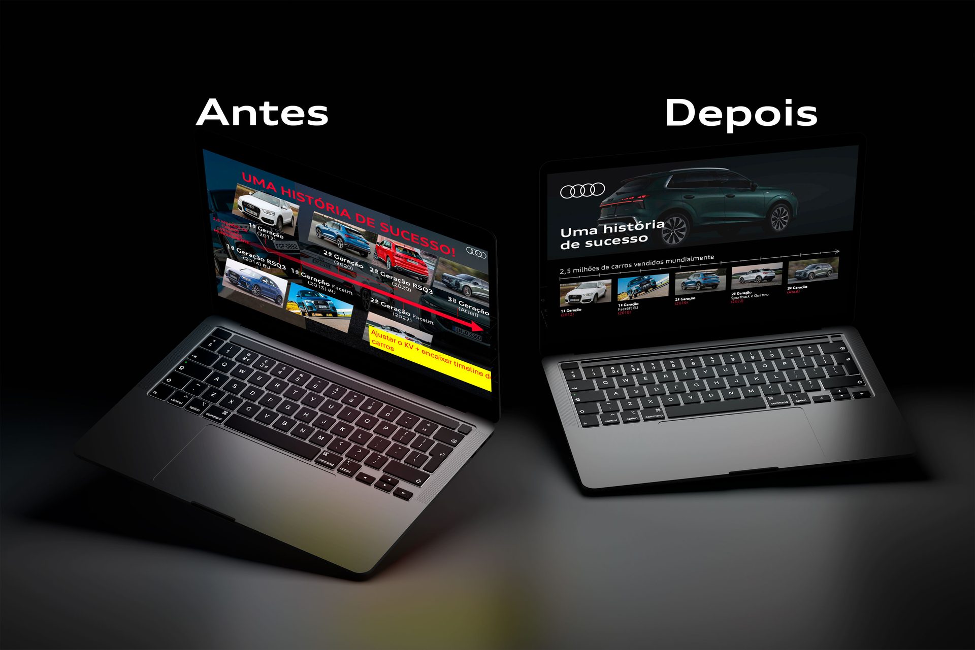 Audi - Lançamento Novo Q3, antes e depois