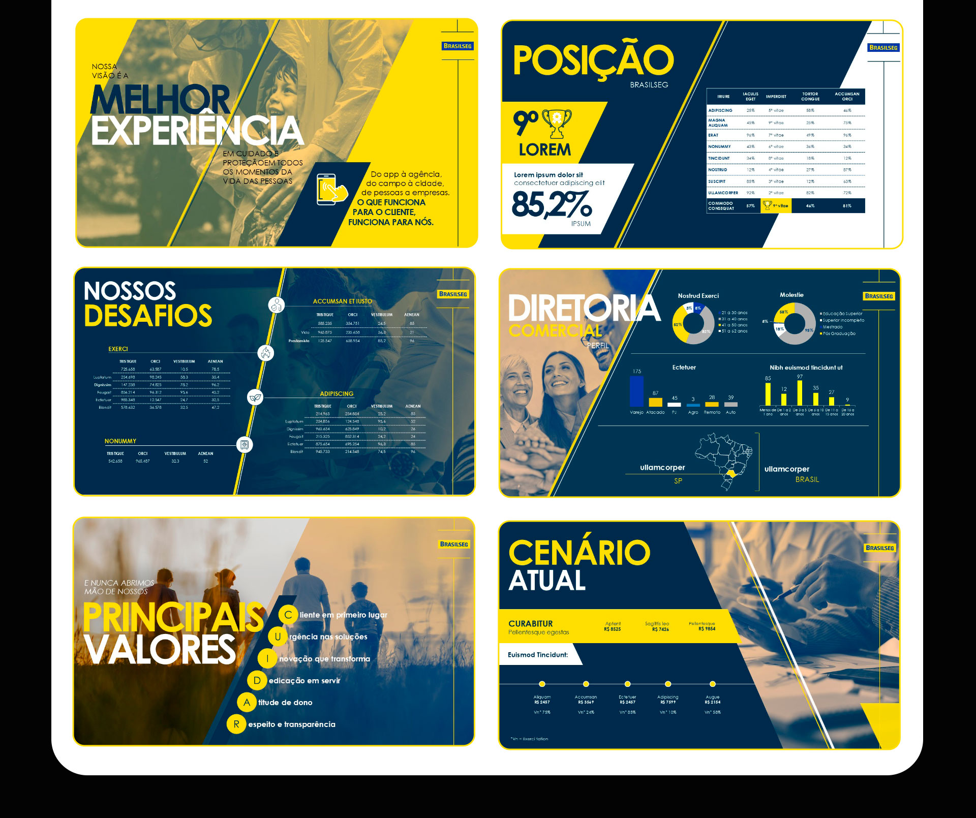 Brasilseg - Apresentação Institucional, slides da apresentação