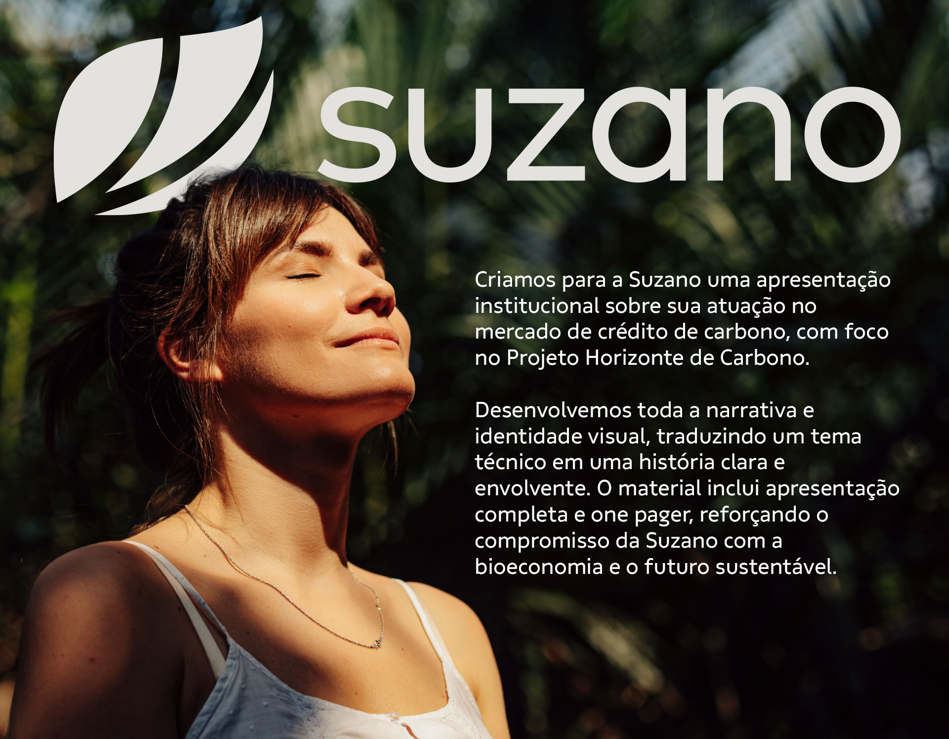 Suzano - Projeto Horizonte Carbono, capa do case